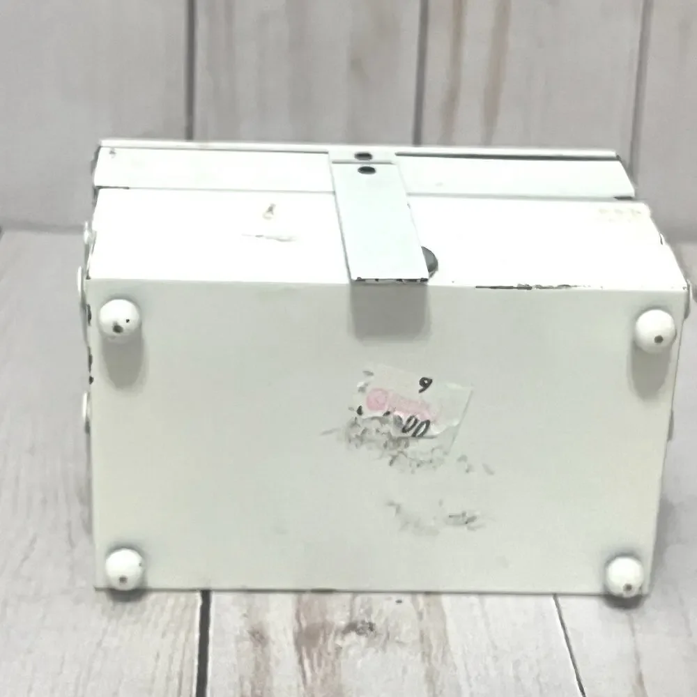 Mod 1960s Vintage Japan Metal Daisy Accordion Jewelry Box Whimsy